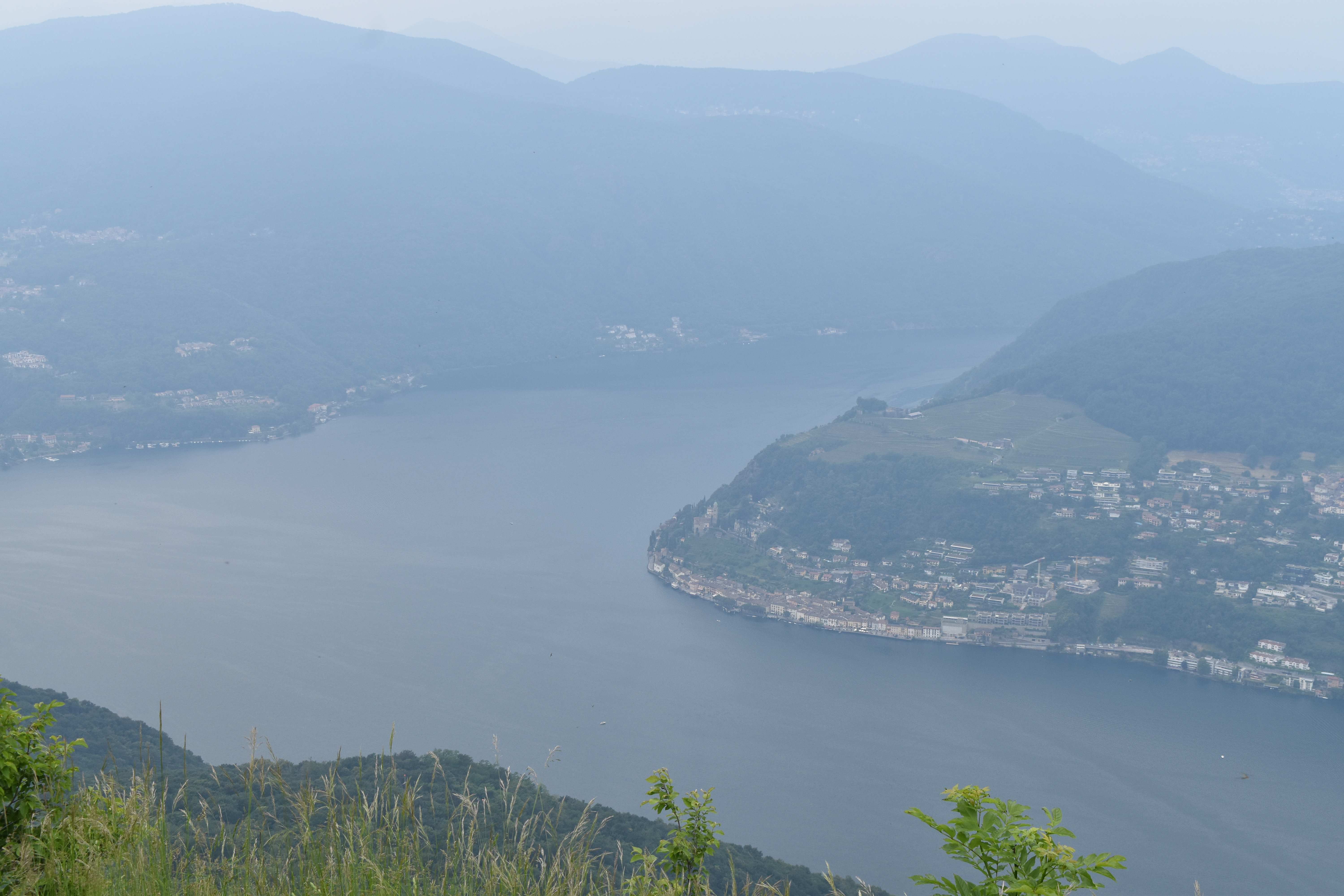 Aussicht vom Monte San Giorgio Richtung Morcote